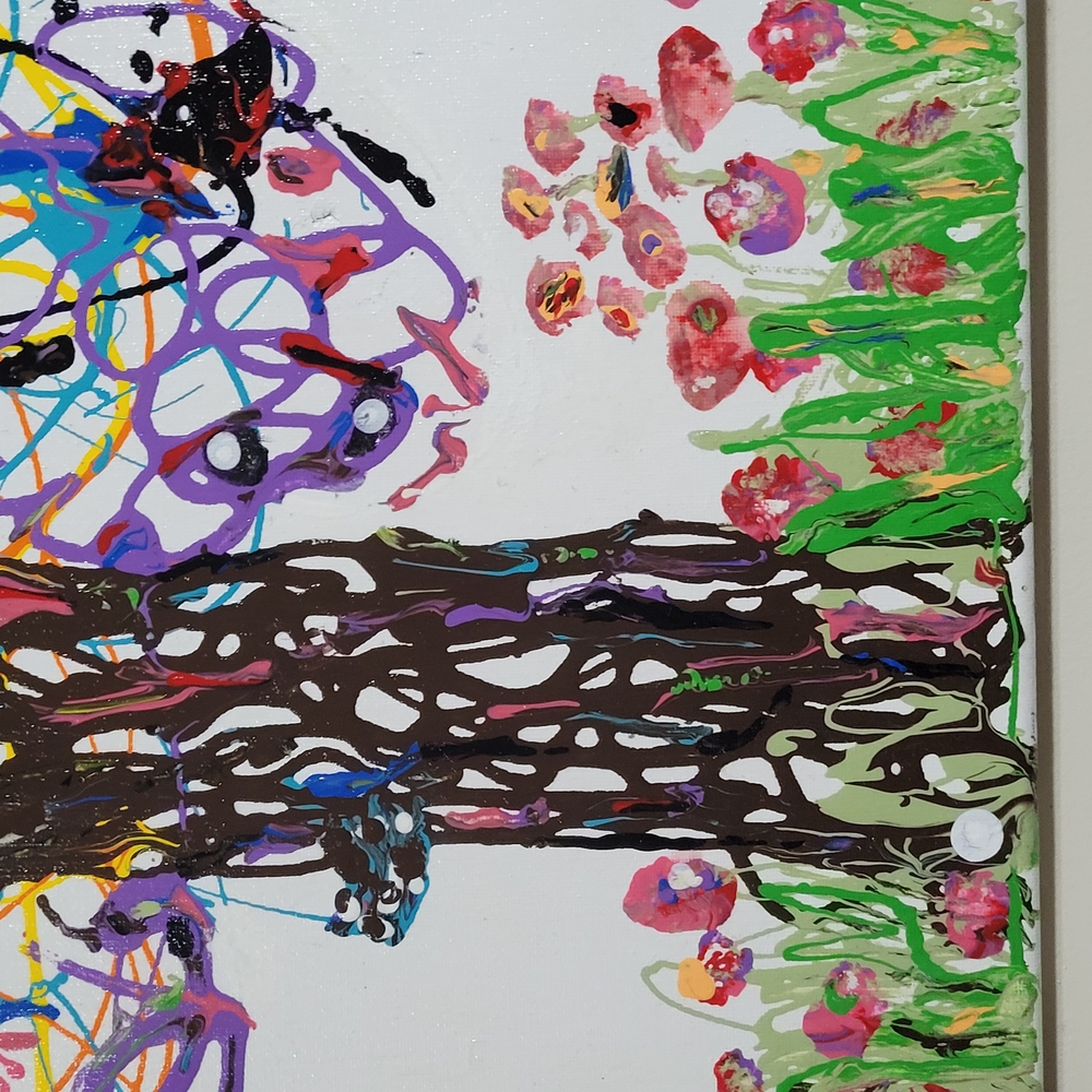 Abstract Multicolor Tree Art Canvas POETS TREE - Picture 4 of 6